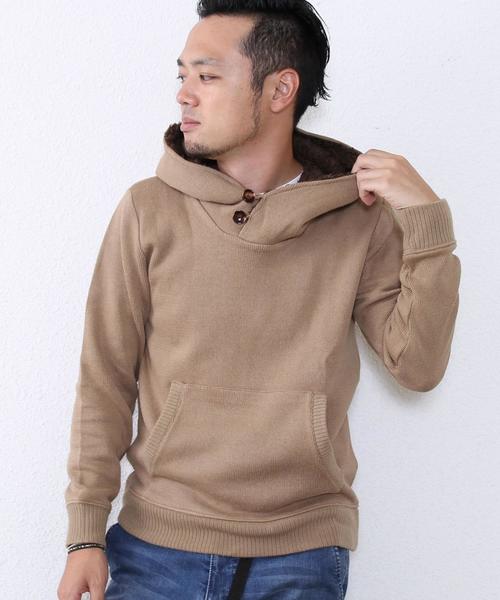 coen(コーエン)の「ボリュームネックパーカー【ブラック⇒WEB限定カラー】(パーカー・メンズ・ブラック/グレー/ベージュ/ネイビー・X-LARGE/LARGE/MEDIUM/SMALL)」の9枚目の写真