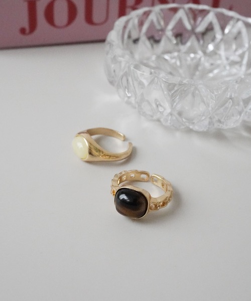 Port（ポート）の「【 Port / ポート 】 ニュアンス オーバル ストーン リング ( 2個セット )（リング・レディース・その他1/その他2・FREE）」の10枚目の写真