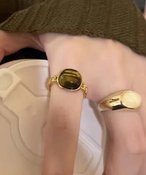 Port（ポート）の「【 Port / ポート 】 ニュアンス オーバル ストーン リング ( 2個セット )（リング・レディース・その他1/その他2・FREE）」の9枚目の写真