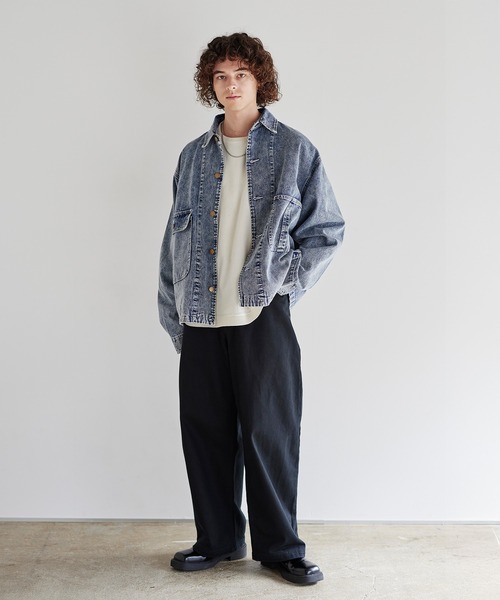 セール】Buyer's Select/10.5オンス胸ポケット付きデニムブルゾン