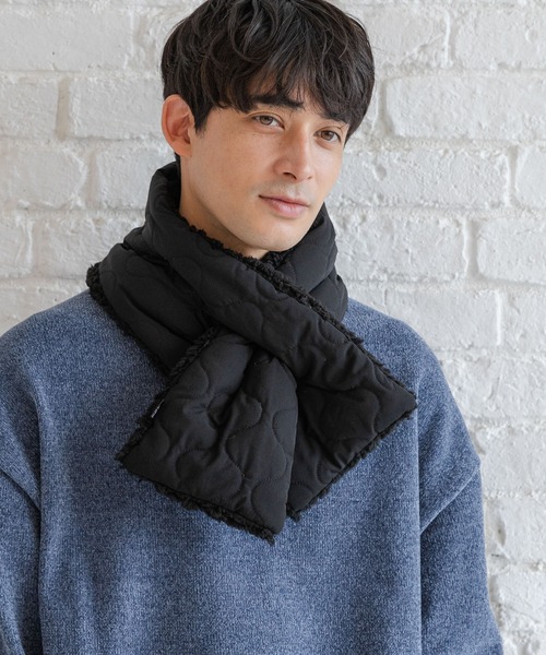 ◆美品◆コンフェクトCONFECTコットンラミーキルティングケープ マフラー nest Robe CONFECT コットンラミーキルティング ケープ マフラー