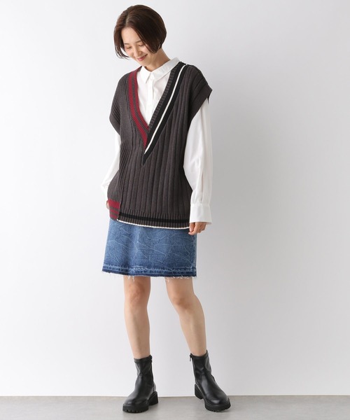 LEPSIM(レプシィム)の「アソートシャツ 143060(シャツ/ブラウス・レディース・アイボリー/ライトブルー・FREE)」の4枚目の写真