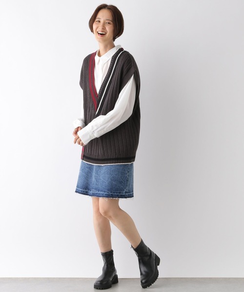 LEPSIM(レプシィム)の「アソートシャツ 143060(シャツ/ブラウス・レディース・アイボリー/ライトブルー・FREE)」の5枚目の写真