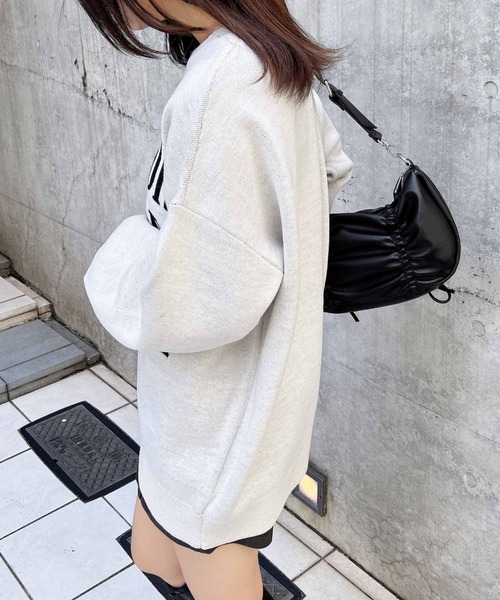 INGNI(イング)の「ジャガード3段BIGロゴニット(ニット/セーター・レディース・ブラック×ホワイト/グレー系その他3/ホワイト×ブラック・M)」の6枚目の写真