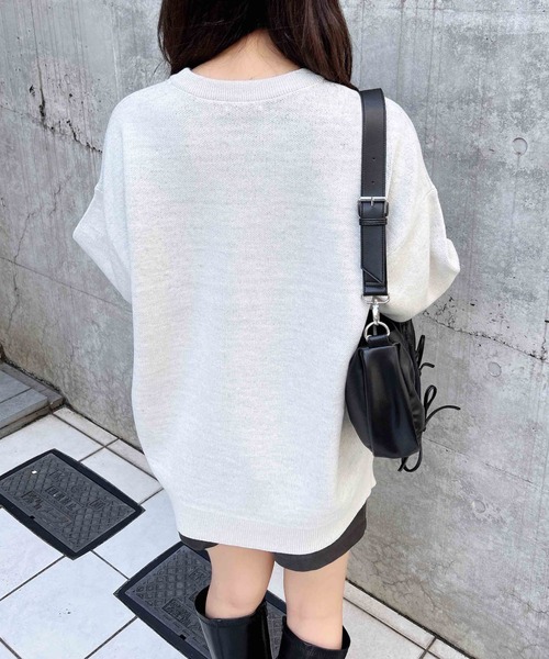 INGNI(イング)の「ジャガード3段BIGロゴニット(ニット/セーター・レディース・ブラック×ホワイト/グレー系その他3/ホワイト×ブラック・M)」の7枚目の写真