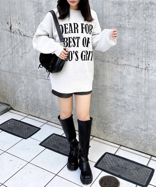 INGNI(イング)の「ジャガード3段BIGロゴニット(ニット/セーター・レディース・ブラック×ホワイト/グレー系その他3/ホワイト×ブラック・M)」の10枚目の写真