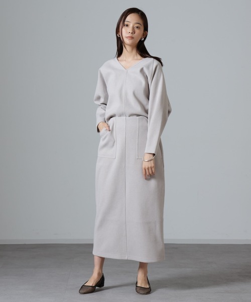 NANO universe（ナノユニバース）の「ウールライクニードルパンチスカート(セットアップ可)（スカート・レディース・ブラック/キャメル/グレー系その他4・FREE）」の15枚目の写真