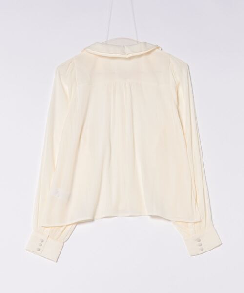 NICOLE CLUB（ニコル　クラブ）の「フラットカラー刺繍ブラウス（シャツ/ブラウス・レディース・ブラック/イエロー/オフホワイト・MEDIUM）」の13枚目の写真