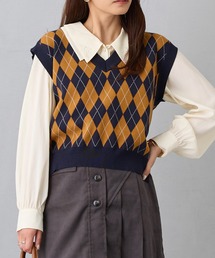 NICOLE CLUB | フラットカラー刺繍ブラウス(シャツ/ブラウス)