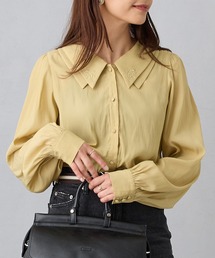 NICOLE CLUB | フラットカラー刺繍ブラウス(シャツ/ブラウス)