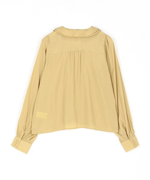 NICOLE CLUB（ニコル　クラブ）の「フラットカラー刺繍ブラウス（シャツ/ブラウス・レディース・ブラック/イエロー/オフホワイト・MEDIUM）」の7枚目の写真