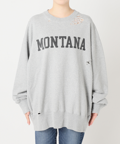 Spick & Span(スピックアンドスパン)の「SUNNY SPORTS / サニースポーツ 別注ダメージロゴスウェット(スウェット・レディース・グレー/ホワイト・FREE)」の22枚目の写真