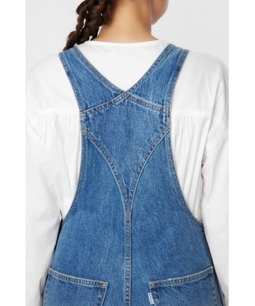 RODEO CROWNS WIDE BOWL（ロデオクラウンズワイドボウル）の「カラージップフレアオーバーオール（サロペット/オーバーオール・レディース・ブラック/ブルー・MEDIUM/SMALL）」の15枚目の写真