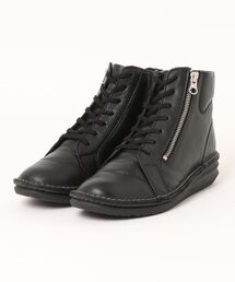 FREACH（フリーチ）の「【FREACH】本革 軽量サイドファスナーレースアップブーツ（ブーツ）」