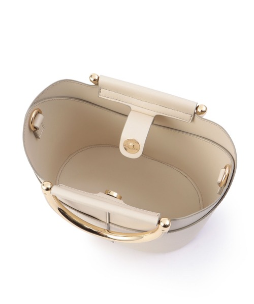 ROPE' PICNIC(ロペピクニック)の「Dメタルハンドルミドルトート&ショルダーバッグ(ショルダーバッグ・レディース・ブラック/キナリ・FREE)」の11枚目の写真