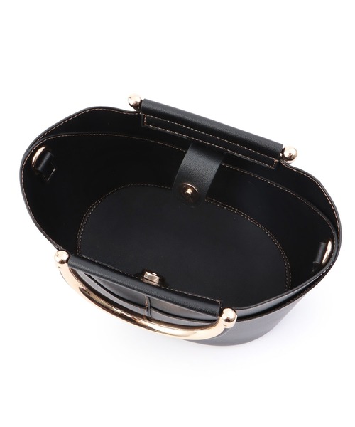 ROPE' PICNIC(ロペピクニック)の「Dメタルハンドルミドルトート&ショルダーバッグ(ショルダーバッグ・レディース・ブラック/キナリ・FREE)」の15枚目の写真