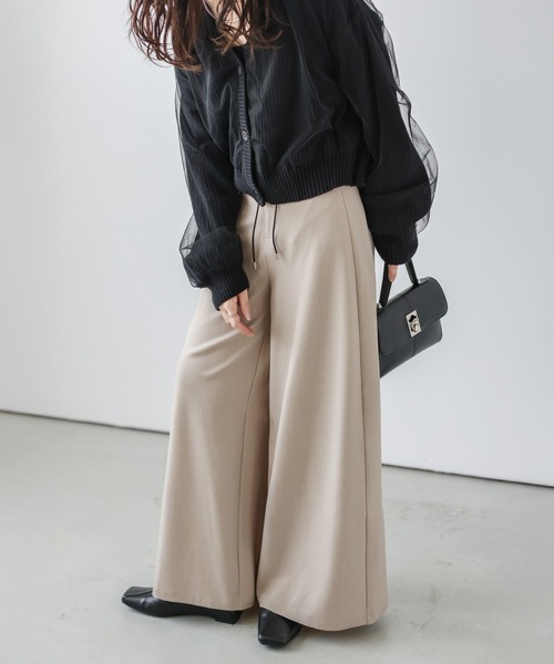 La-gemme(ラジェム)の「ストリングベルトワイドパンツ(その他パンツ・レディース・ホワイト系その他/ベージュ/グレー/ブラック・M/L)」の21枚目の写真