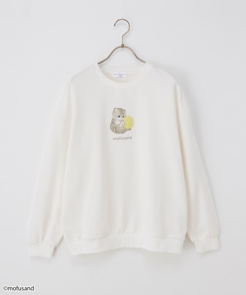 Honeys（ハニーズ）の「mofusand／スウェット／モフサンド（スウェット・レディース・オフホワイト/スミクロ/オートミール/ピンク・M/L/LL/S）」の8枚目の写真