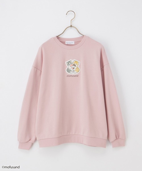 Honeys（ハニーズ）の「mofusand／スウェット／モフサンド（スウェット・レディース・オフホワイト/スミクロ/オートミール/ピンク・M/L/LL/S）」の16枚目の写真