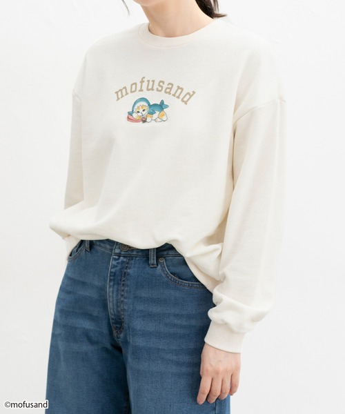 Honeys（ハニーズ）の「mofusand／スウェット／モフサンド（スウェット・レディース・オフホワイト/スミクロ/オートミール/ピンク・M/L/LL/S）」の19枚目の写真