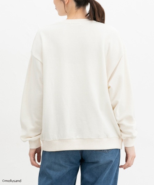 Honeys（ハニーズ）の「mofusand／スウェット／モフサンド（スウェット・レディース・オフホワイト/スミクロ/オートミール/ピンク・M/L/LL/S）」の22枚目の写真