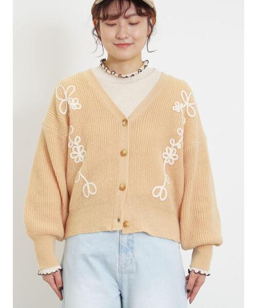 Samansa Mos2（サマンサ モスモス）の「◎テープ刺繍カーディガン（カーディガン/ボレロ・レディース・キナリ/イエロー/ブルー/チャコールグレー・F）」の15枚目の写真