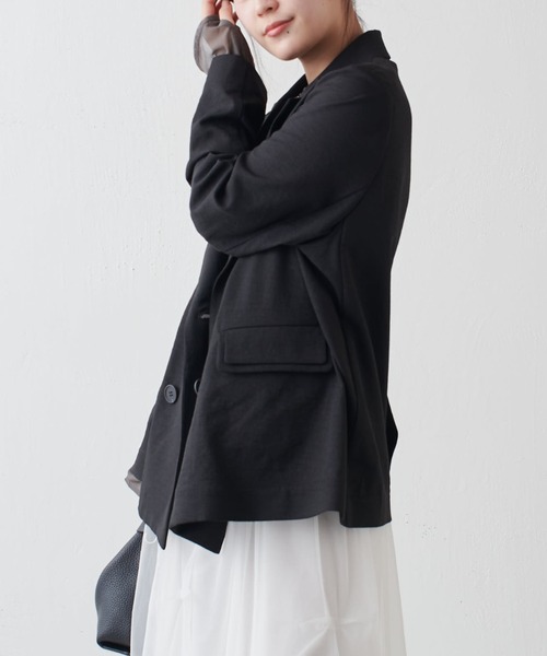 Lui's（ルイス）の「ドビークロスライトジャケット（テーラードジャケット・レディース・ブラック/ブラウン系その他・FREE）」の15枚目の写真