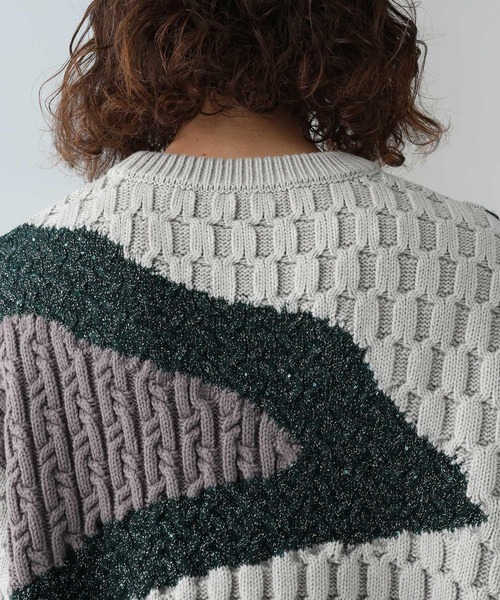 HARE（ハレ）の「キリカエガラニットプルオーバー(HARE)（ニット/セーター・メンズ・ブルー/グレー/ブラック・FREE）」の18枚目の写真