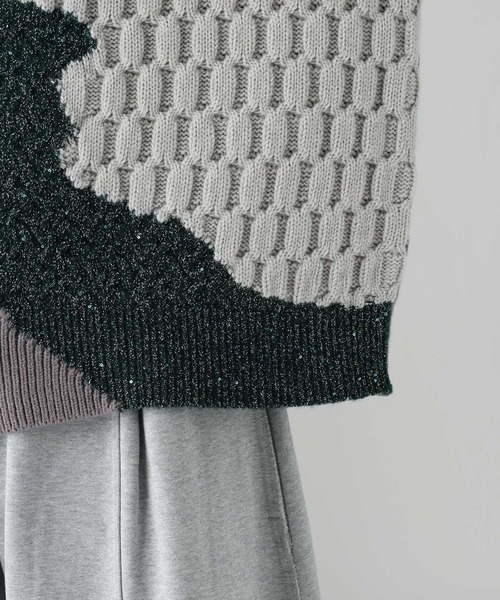 HARE（ハレ）の「キリカエガラニットプルオーバー(HARE)（ニット/セーター・メンズ・ブルー/グレー/ブラック・FREE）」の15枚目の写真
