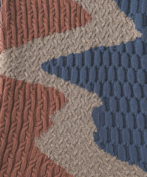 HARE（ハレ）の「キリカエガラニットプルオーバー(HARE)（ニット/セーター・メンズ・ブルー/グレー/ブラック・FREE）」の12枚目の写真