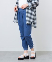 【涼感】アルベロベロ♥️ぶたさんワッペン　ネイビー系チェック　 サルエルパンツ 100-150cm/洗える/男女兼用】穿くだけで旬な着こなしに アソート