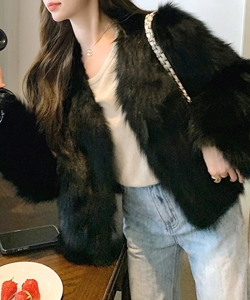 セール】ノーカラーエコファージャケット（ノーカラージャケット