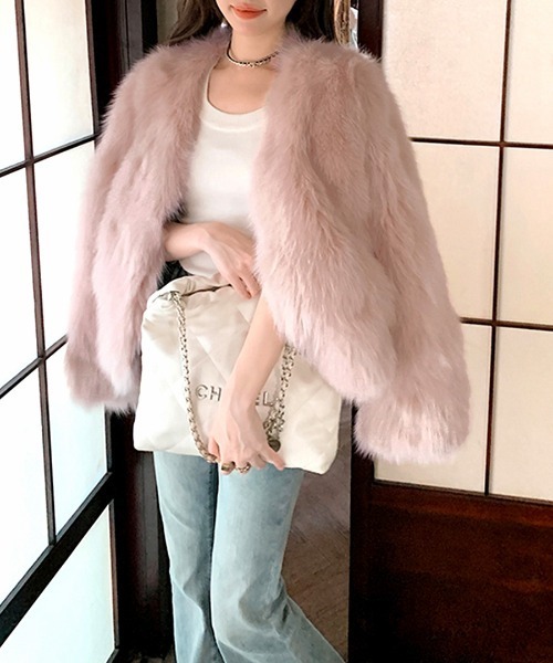 【セール】ノーカラーエコファージャケット（ノーカラージャケット）｜Riff（リフ）