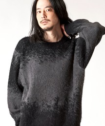 NO ID.（ノーアイディ）の「グラデーションモヘヤタッチニットC/N-PO(プルオーバー)（ニット/セーター・メンズ）」