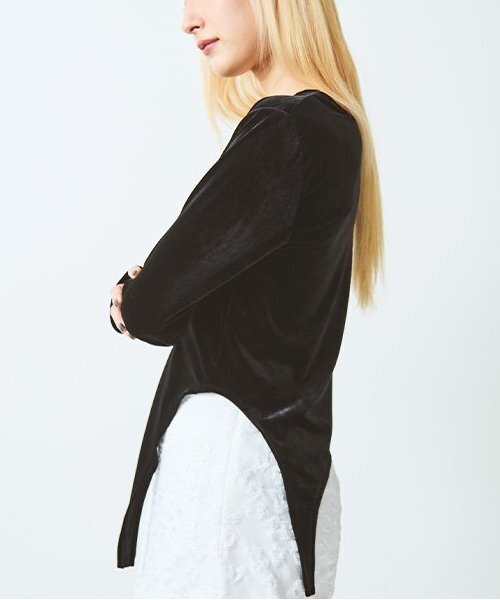 LUKU nari(ルクナーリ)の「ベロアスパンコールプルオーバー(Tシャツ/カットソー・レディース・ブラック/ダークブラウン/ブルーグレー・F)」の10枚目の写真