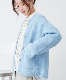 ドライタッチシャギーニットジャケット