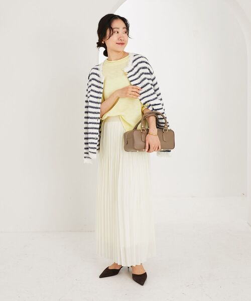 le.coeur blanc(ルクールブラン)の「ドライタッチシャギーニットジャケット(その他アウター・レディース・ホワイト系その他/サックスブルー・38)」の20枚目の写真