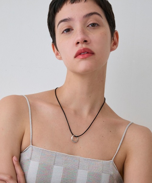 JUPITER（ジュピター）の「【SV】リングモチーフコードネックレス<全長約60cm長さ調整可能><動画あり>/グラスホルダー（ネックレス・レディース・シルバー/ゴールド・FREE）」の14枚目の写真