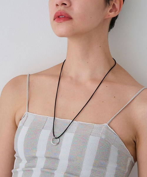 JUPITER（ジュピター）の「【SV】リングモチーフコードネックレス<全長約60cm長さ調整可能><動画あり>/グラスホルダー（ネックレス・レディース・シルバー/ゴールド・FREE）」の16枚目の写真