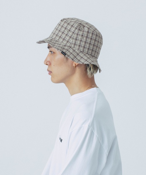 XLARGE(エクストララージ)の「PLAID BUCKET HAT(ハット・メンズ・ブラック/ネイビー/ベージュ・L/M)」の8枚目の写真