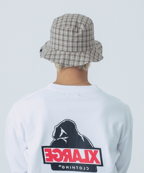 XLARGE(エクストララージ)の「PLAID BUCKET HAT(ハット・メンズ・ブラック/ネイビー/ベージュ・L/M)」の9枚目の写真