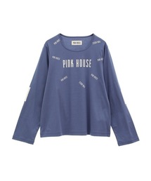 最終値下げ、新品タグつき、ピンクハウス、カットソー、水色、M ロゴプリントカットソー （カットソー）｜PINK HOUSE / ピンク