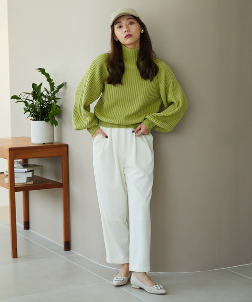 MISCH MASCH(ミッシュマッシュ)の「ハイネックボリュームスリーブニット MO33N04(ニット/セーター・レディース・ブラック/ブラウン・フリ-)」の15枚目の写真