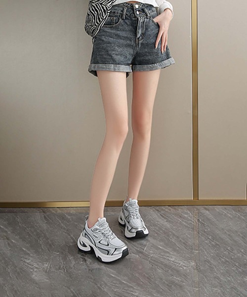 shoes365(シューズスリーシックスファイヴ)の「【SHOES 365】厚底レディースシューズ(スニーカー・レディース・シルバー/その他・22.5cm/23.0cm/24.0cm/24.5cm/25.0cm/23.5cm)」の6枚目の写真