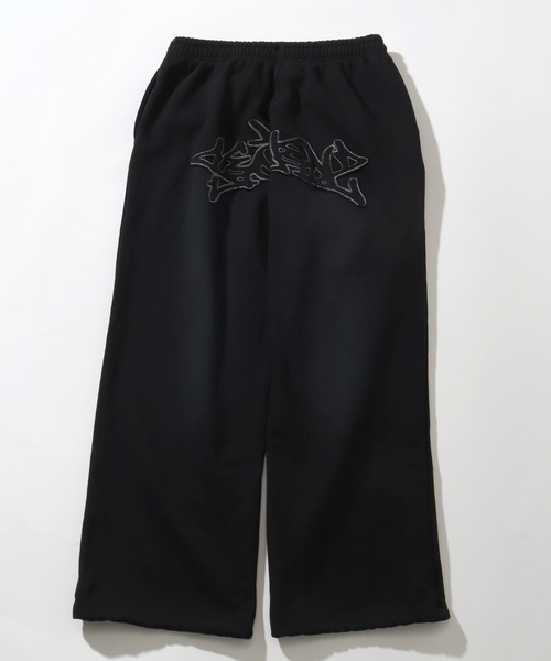 SEQUENZ(シークエンズ)の「【SEQUENZ/シークエンズ】LOGO APPLIQUE SWEAT PANTS / 裏起毛 アートワークデザイン ヴィンテージライク スウェットパンツ(スウェットパンツ・メンズ・ダークブラウン/ピンク系その他/ブラック・L/M)」の22枚目の写真