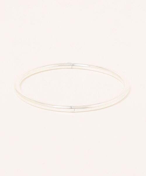 THEATER（シアター）の「THEATER シアター リングデザインクリッカーシルバーバングル 3mm 直径60mm（バングル/リストバンド・レディース・シルバー・FREE）」の5枚目の写真