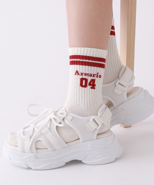 repipi armario（レピピ アルマリオ）の「ナンバリングソックス（ソックス/靴下・キッズ・ブラック/オフホワイト/グレー/ホワイト/ブルー・FREE）」の2枚目の写真