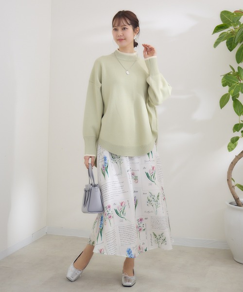 KATHARINE ROSS（キャサリンロス）の「【KATHARINE ROSS】 KITTE PRINT -切手プリント- スカ―ト（スカート・レディース・アイボリー/ライトブルー・MEDIUM）」の5枚目の写真