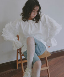 KOBE LETTUCE | ティアードスリーブモックネックブラウス(シャツ/ブラウス)