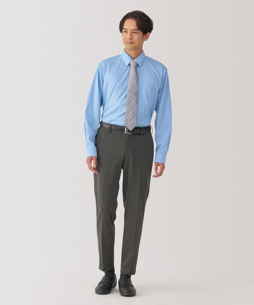 紳士 ノンアイロンセミワイドカラー長袖シャツ（ビジネスシャツ